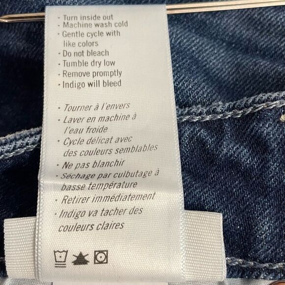 Paige Denim Stella Straight High Rise Jeans in Narrative Dark Wash Size 24 NEW - Picture 14 of 16